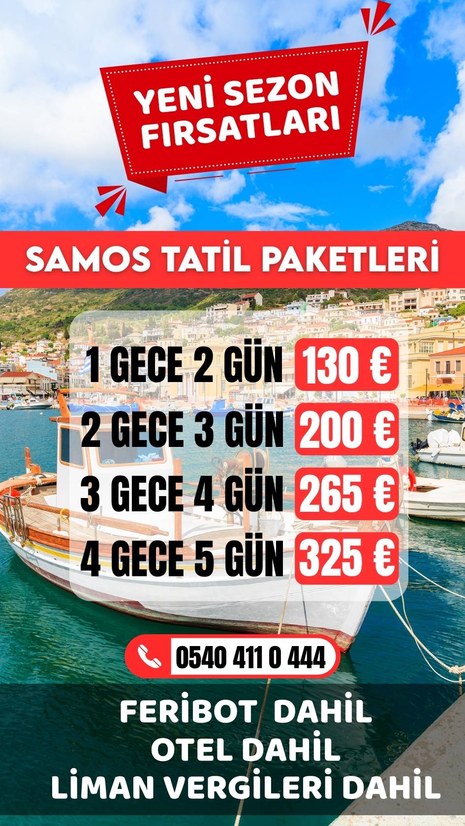 Samos Feribot Bileti Kapı Vizesi ve Samos Turları